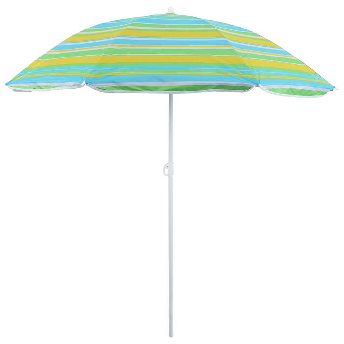 Зонт пляжный «Модерн» с механизмом наклона, серебряным покрытием, d=180 cм, h=195 см, цвета микс оптом