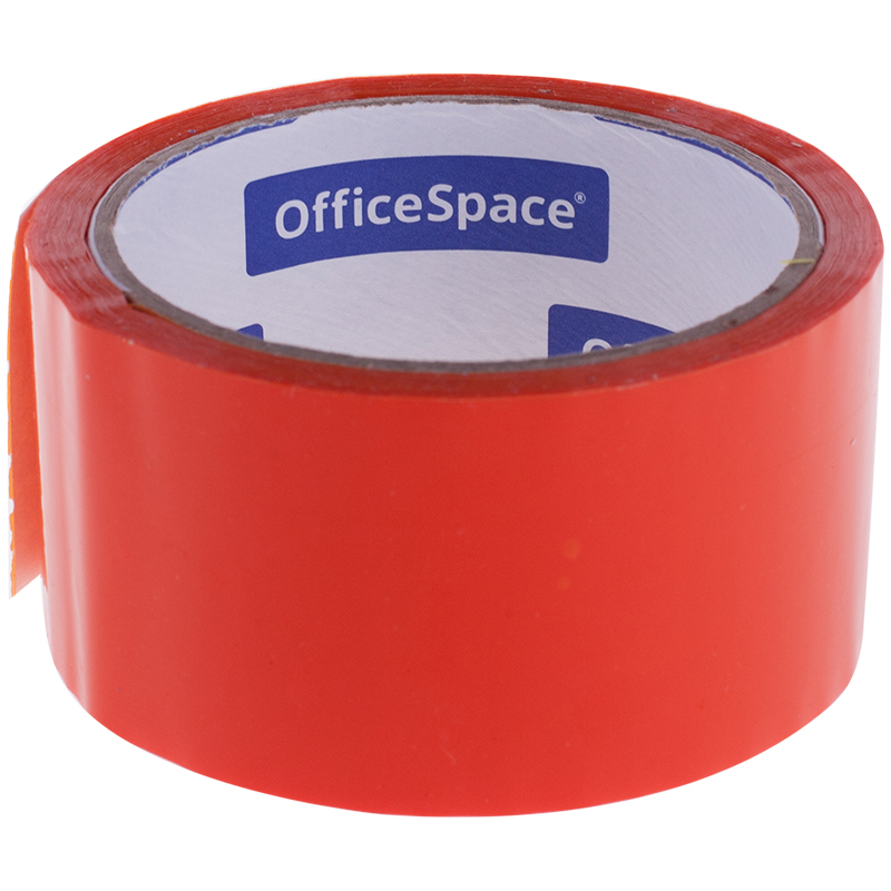 Клейкая лента упаковочная OfficeSpace, 48мм*40м, 45мкм, оранжевая, ШК оптом