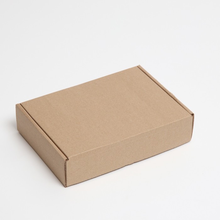 Коробка самосборная, бурая, 21 х 15 х 5 см оптом