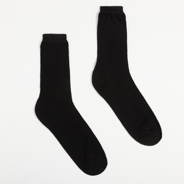 Носки мужские, цвет чёрный, размер 25 оптом