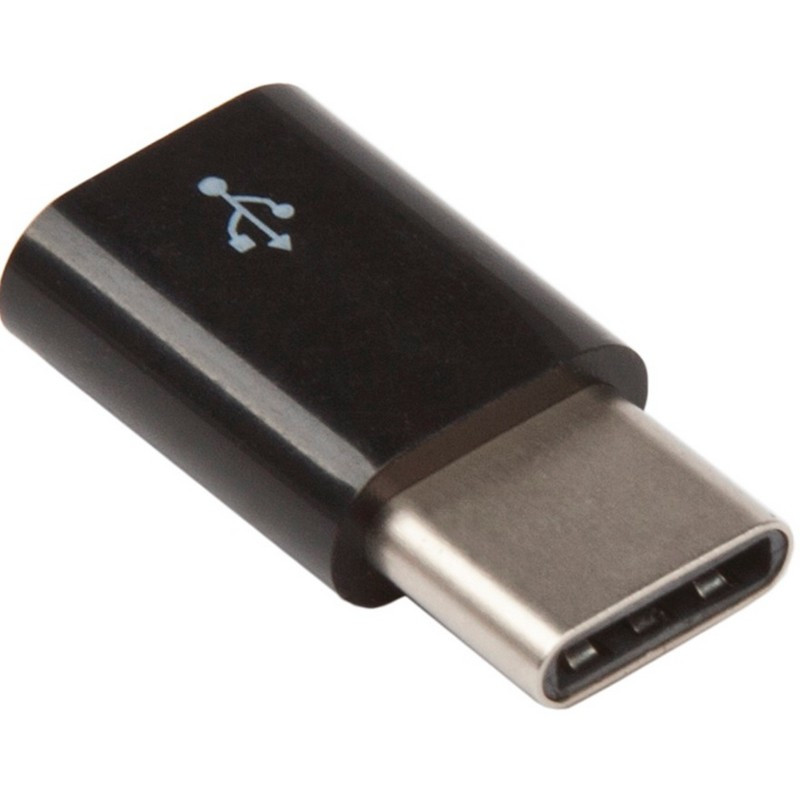 Переходник Micro USB - USB Type-C, F/M, LP, чер, 0L-00031517 оптом