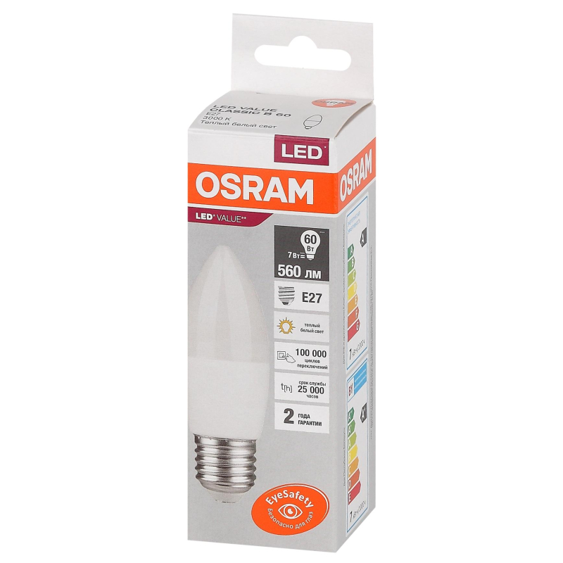   OSRAM LED Value B, 560, 7 ( 60), 3000 E27 