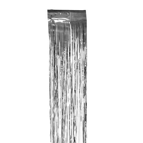 Дождик новогодний, ширина 75 мм, длина 1,5 м, серебристый, Д-303 оптом