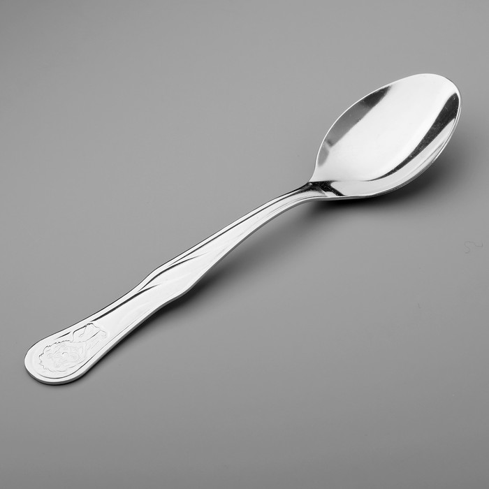 Ложка столовая «Лёвушка», h=16 см, толщина 1,2 мм, цвет серебряный оптом
