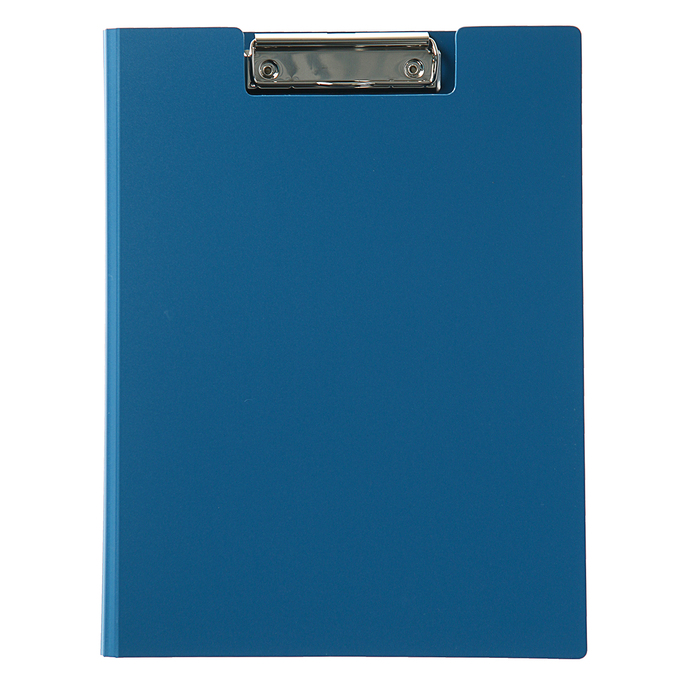 Папка-планшет с зажимом А4, 1.2 мм, Calligrata, пластик, синяя (клипборд с крышкой) оптом