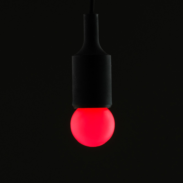 Лампа светодиодная Luazon Lighting "Шар", G45, Е27, 1.5 Вт, для белт-лайта, красная оптом