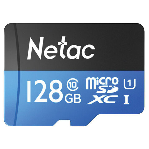   microSDXC 128  NETAC P500 Standard, UHS-I U1, 90 / (class 10), , NT02P500STN-128G-R 