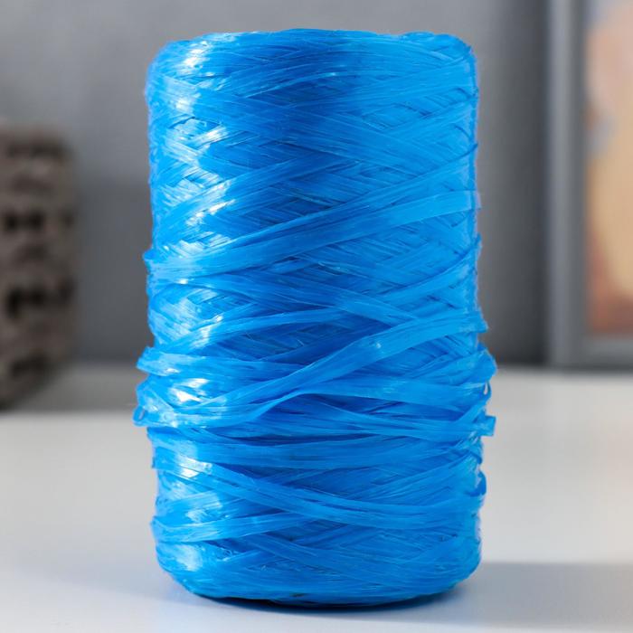 Пряжа "Для вязания мочалок" 100% полипропилен 400м/100±10 гр (синий) оптом