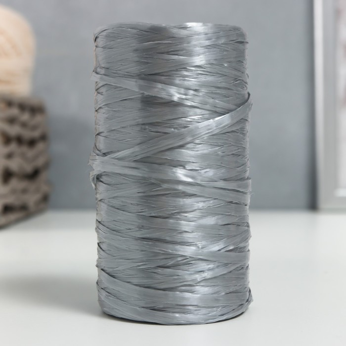 Пряжа "Для вязания мочалок" 100% полипропилен 300м/75±10 гр (серебро) 7369203 оптом