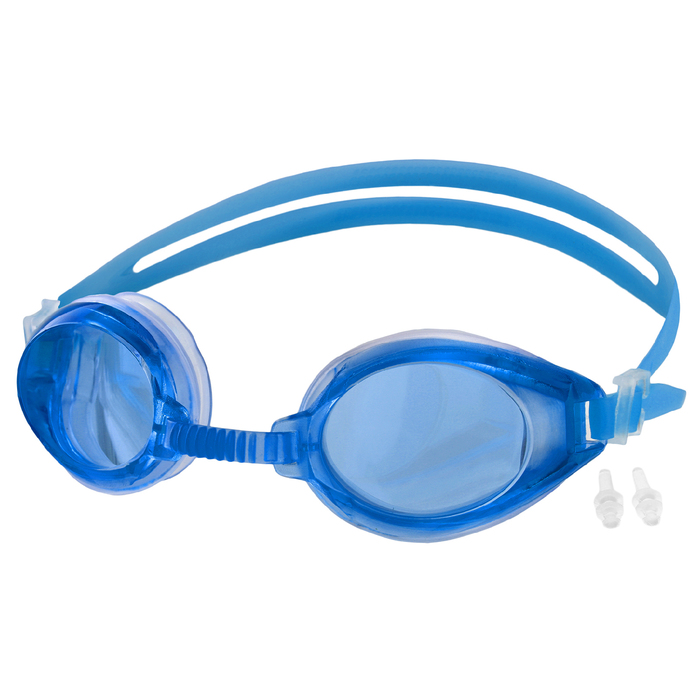 Очки для плавания + беруши, цвета МИКС оптом