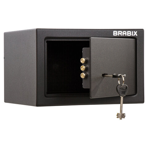 Сейф мебельный BRABIX "SF-170KL", 170х260х230 мм, ключевой замок, черный, 291142, S103BR210514 оптом