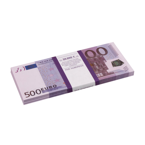 Деньги шуточные "500 евро", упаковка с европодвесом, AD0000064 оптом