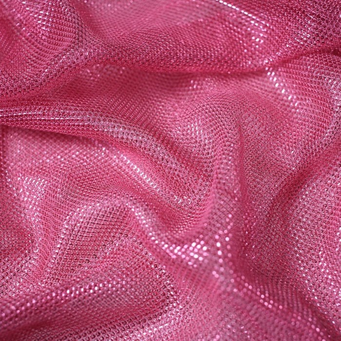 Трикотаж плательный, сетка мягкая, ширина 150 см, розовый оптом