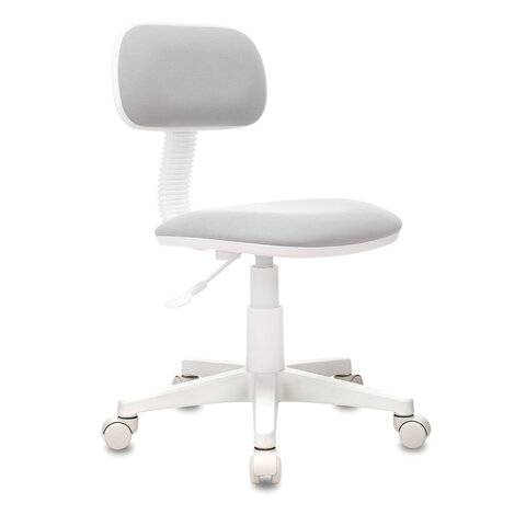 Кресло детское CH-W201NX, без подлокотников, пластик белый, серое, 477006 оптом