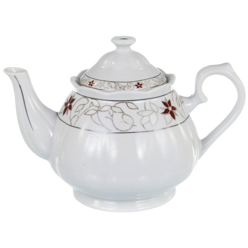 Чайник 1000мл, декор серебро, цветная упаковка арт.114-19054 оптом