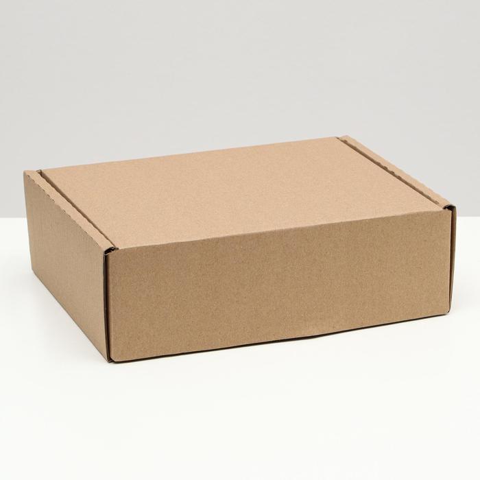 Коробка-шкатулка, бурая, 27 х 21 х 9 см, оптом