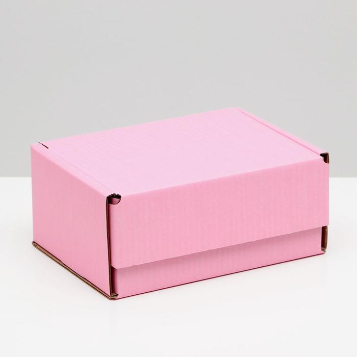 Коробка самосборная, розовая, 22 х 16,5 х 10 см оптом