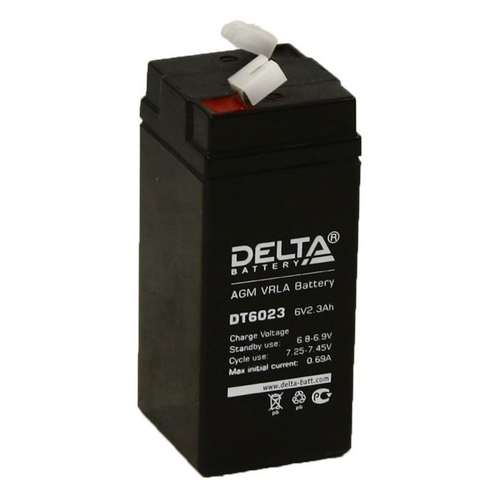 Аккумуляторная батарея Delta 2,3 Ач 6 Вольт DT 6023 оптом