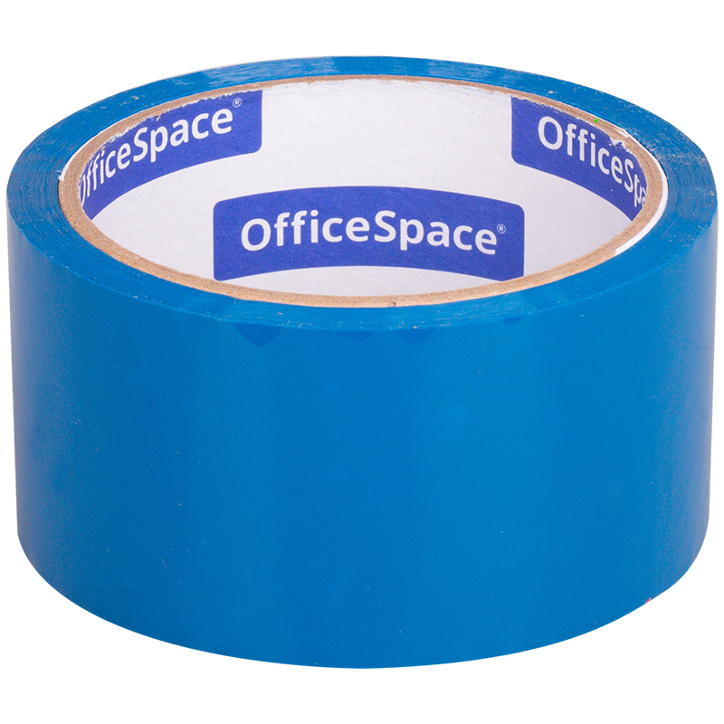 Клейкая лента упаковочная OfficeSpace, 48мм*40м, 45мкм, синяя, ШК оптом