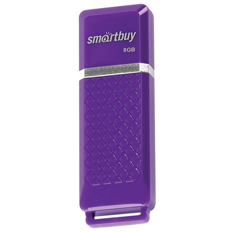 Флеш-диск 8 GB, SMARTBUY Quartz, USB 2.0, фиолетовый, SB8GBQZ-V оптом