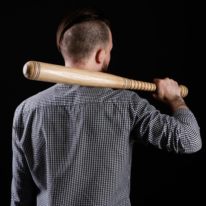 Сувенирное деревянное оружие "Бита бейсбольная", массив дуба, 62 см оптом