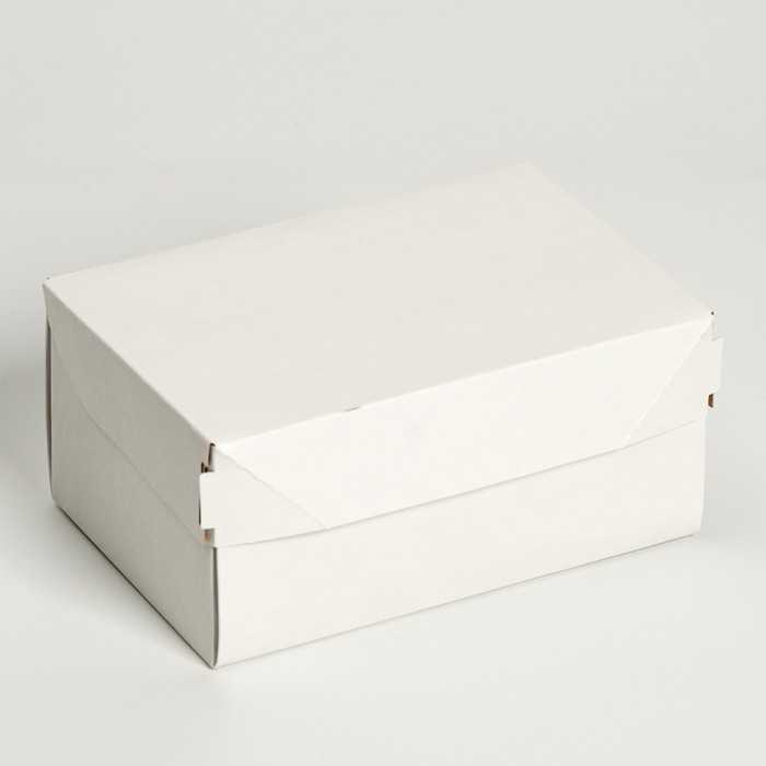 Коробка для десерта, белая, 600 мл, 15 х 10 х 7 см оптом