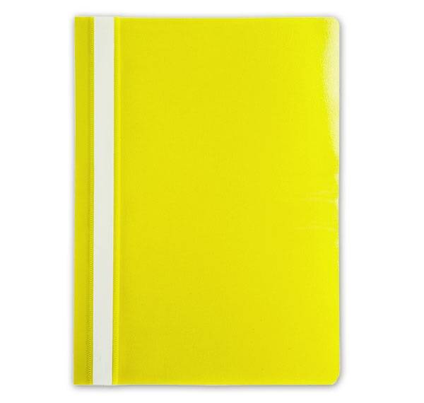 Папка-скоросшиватель LITE А4, желтая, пластик 110 мкм, карман для маркировки оптом
