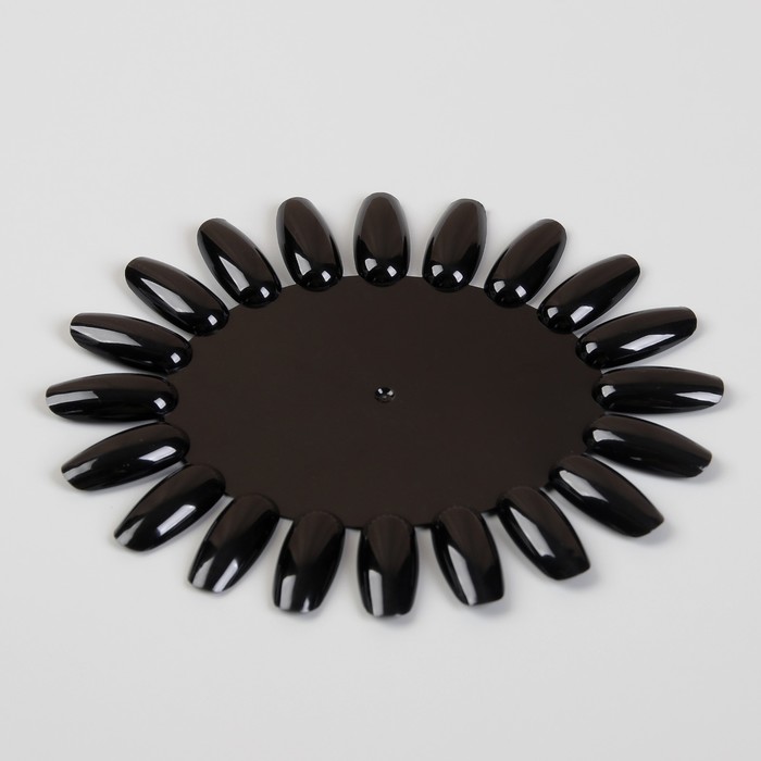 Палитра для лаков «Овальная», 20 ногтей, цвет чёрный оптом