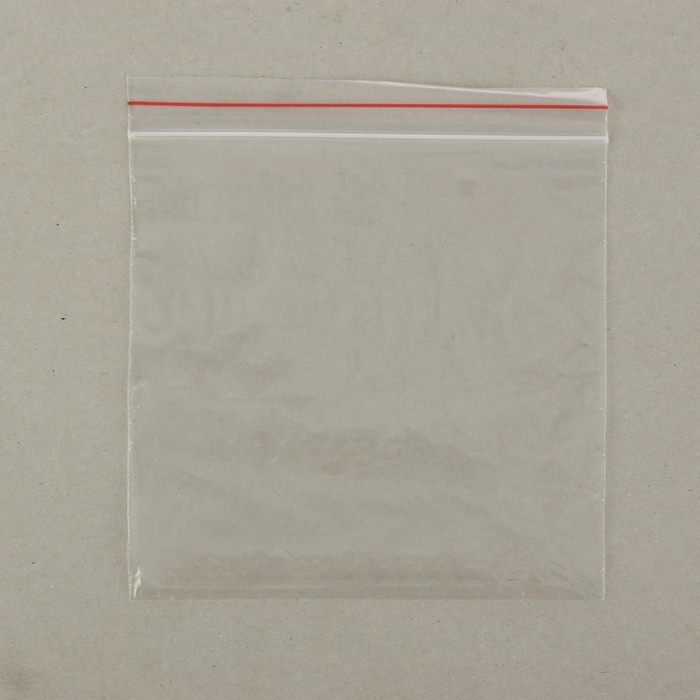 Пакет zip lock 10 х 10 см, 35 мкм (с красной полосой) оптом