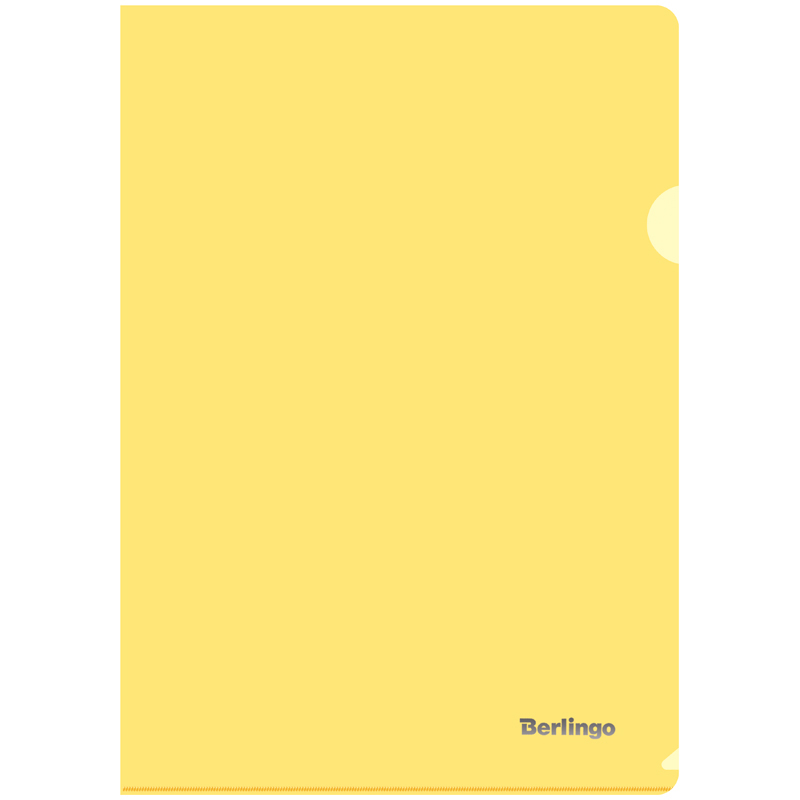 Папка-уголок Berlingo, А4, 180мкм, прозрачная желтая оптом