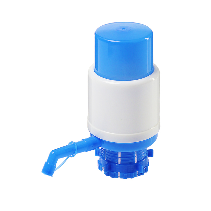 Помпа для воды LuazON, механическая, средняя, под бутыль от 11 до 19 л, голубая оптом