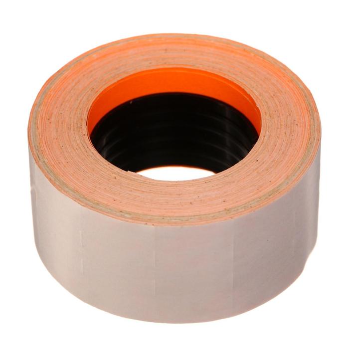 Этикет-лента 26 х 16 мм, прямоугольная, оранжевая, 800 этикеток оптом