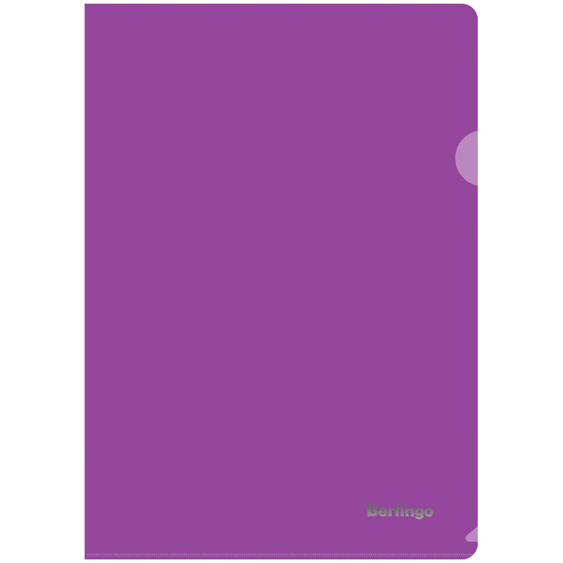 Папка-уголок Berlingo, А4, 180мкм, прозрачная фиолетовая оптом