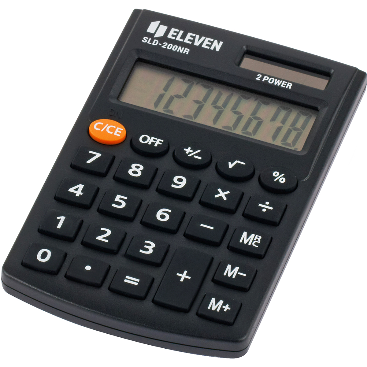 Калькулятор карманный Eleven SLD-200NR, 8 разрядов, двойное питание, 62*98*10мм, черный оптом