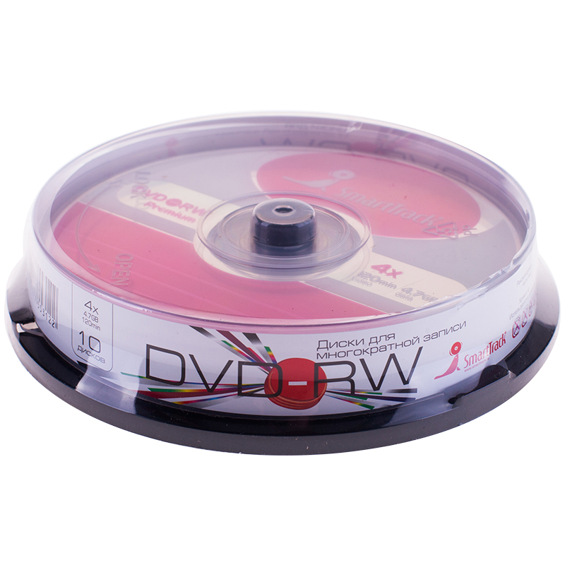  DVD-RW 4.7Gb Smart Track 4x Cake Box (10) 