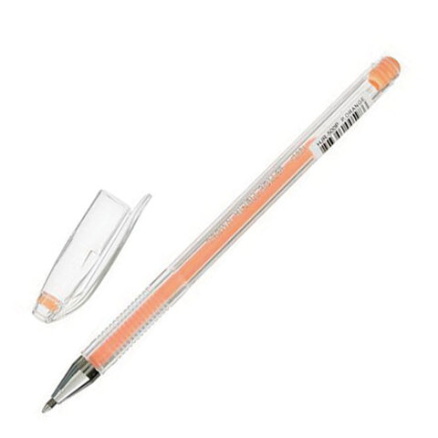 Ручка гелевая CROWN "Hi-Jell Pastel", ОРАНЖЕВАЯ ПАСТЕЛЬ, узел 0,8 мм, линия письма 0,5 мм, HJR-500P оптом
