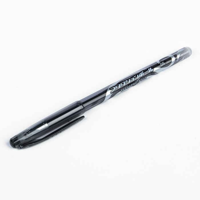 Ручка гелевая со стираемыми чернилами 0,5 мм, стержень чёрный корпус тонированный оптом