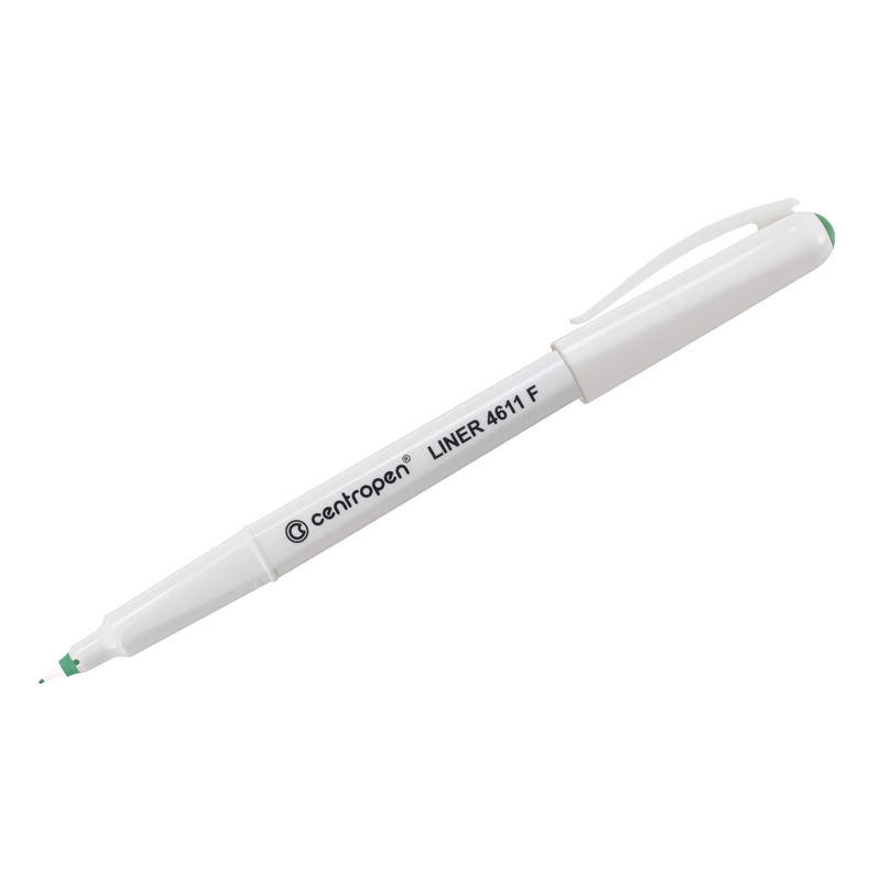 Ручка капиллярная Centropen "Liner 4611" зеленая, 0,3мм, трехгранная оптом
