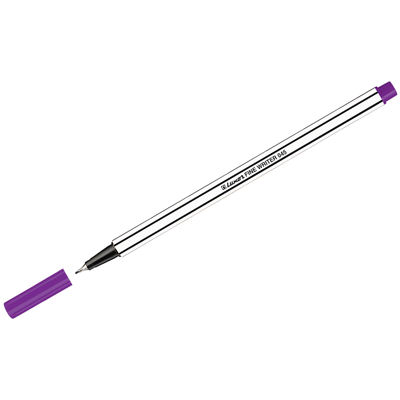 Ручка капиллярная Luxor "Fine Writer 045" фиолетовая, 0,8мм оптом