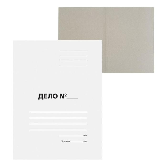 Папка-обложка "Дело", картон, 220 г/м2, белый, до 200 листов, немелованный картон оптом