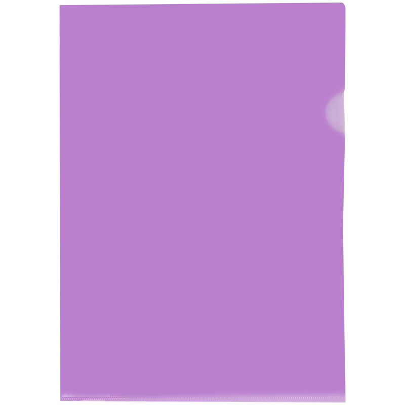 Папка-уголок OfficeSpace А4, 150мкм, пластик, прозрачная фиолетовая оптом