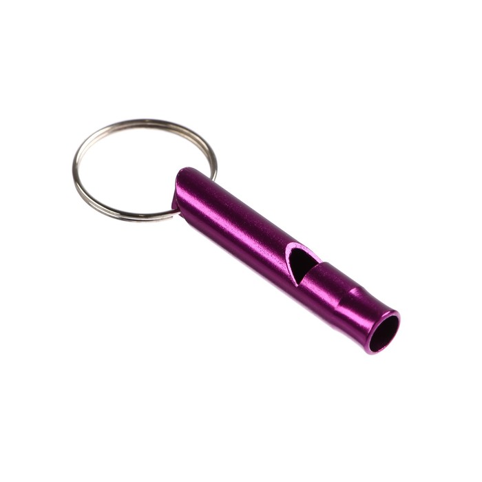 Свисток металлический малый для собак, 4,6 х 0,8 см, фиолетовый оптом