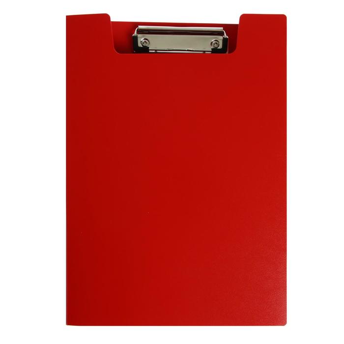 Папка-планшет с зажимом А4, 1.2 мм, Calligrata, пластик, красная (клипборд с крышкой) оптом