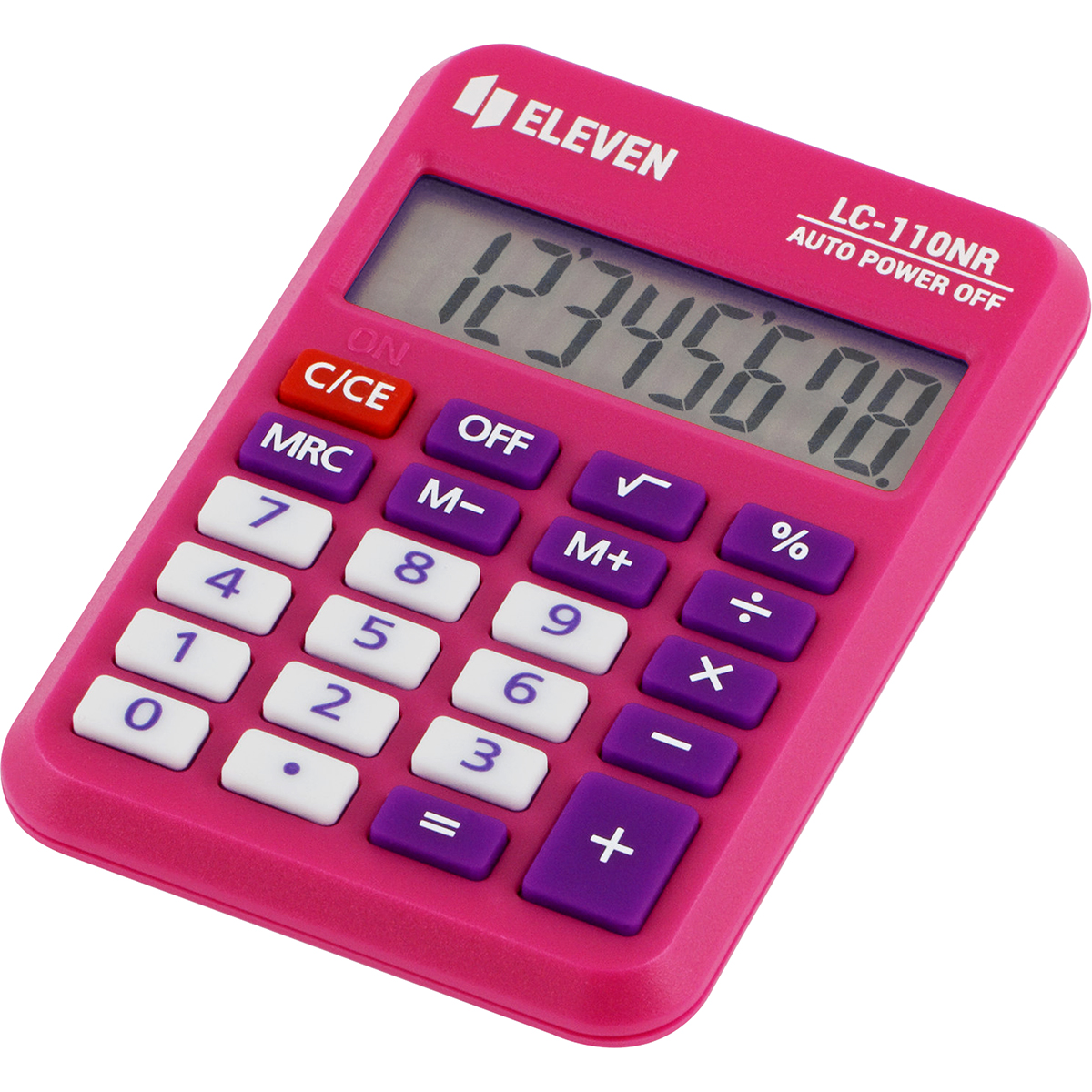 Калькулятор карманный Eleven LC-110NR-PK, 8 разрядов, питание от батарейки, 58*88*11мм, розовый оптом