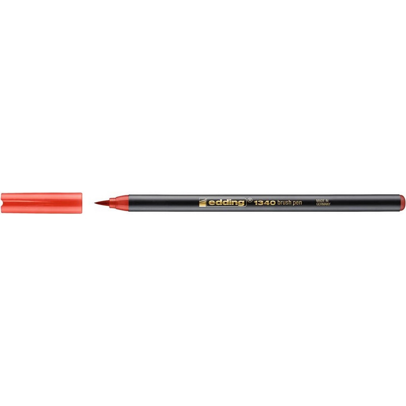 Ручка -кисть для бумаги Edding 1340/2, красный оптом