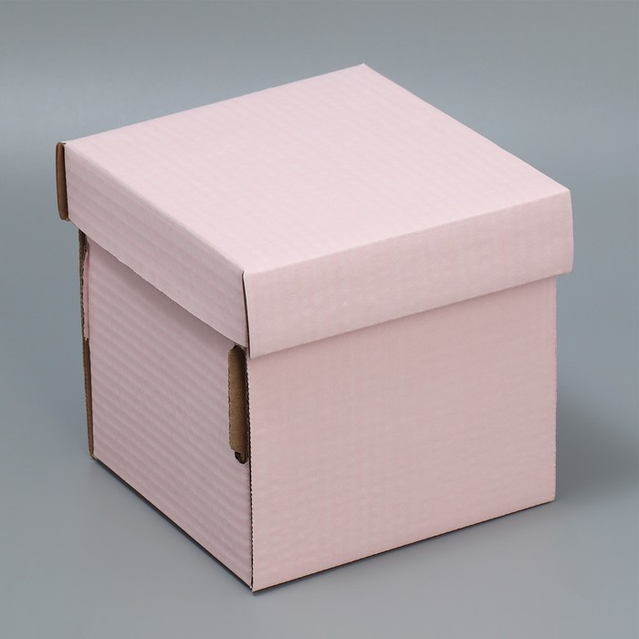 Складная коробка «Розовая», 15х15х15 см оптом
