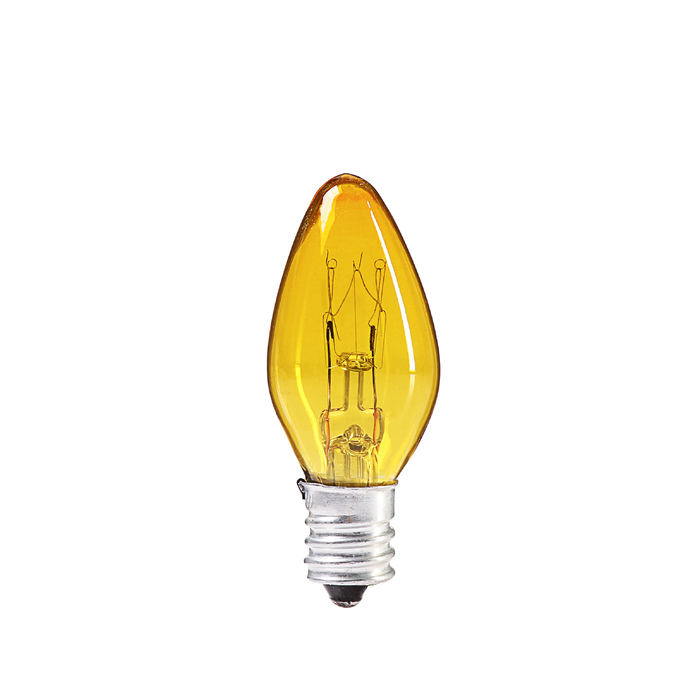 Лампочка накаливания E12, 10 Вт, для ночников и гирлянд, жёлтая, 220 В оптом