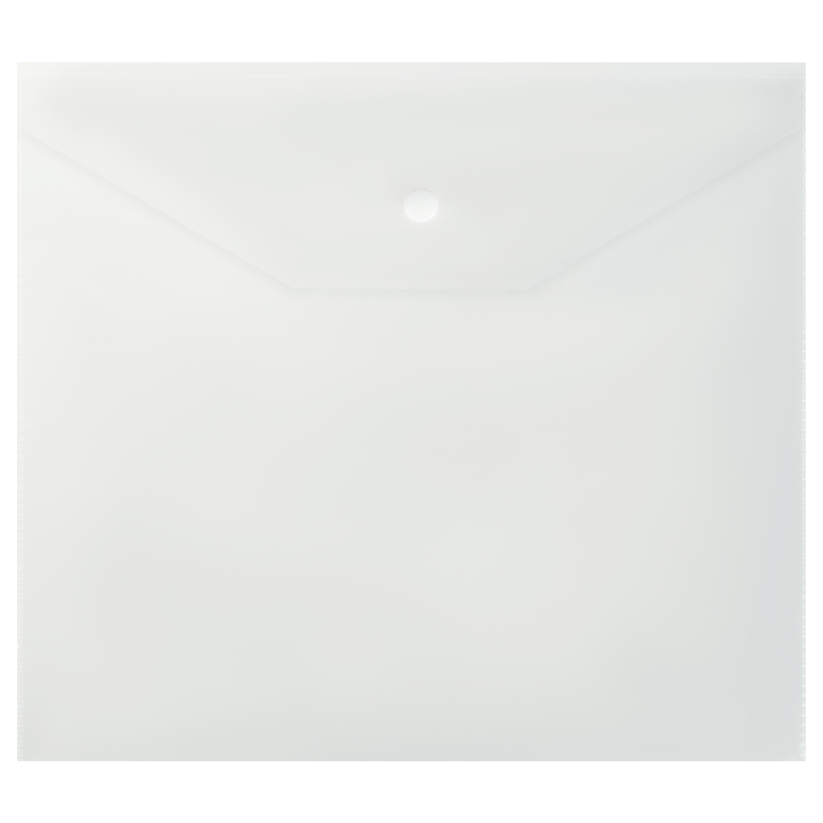 Папка-конверт на кнопке СТАММ А5+, 120мкм, пластик, прозрачная оптом