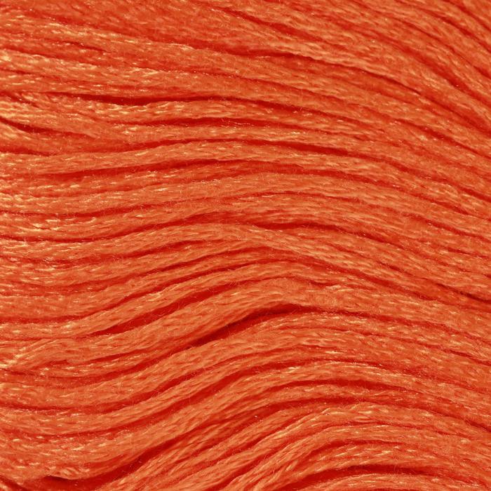 Нитки мулине, 8 ± 1 м, цвет ярко-рыжий №740 оптом