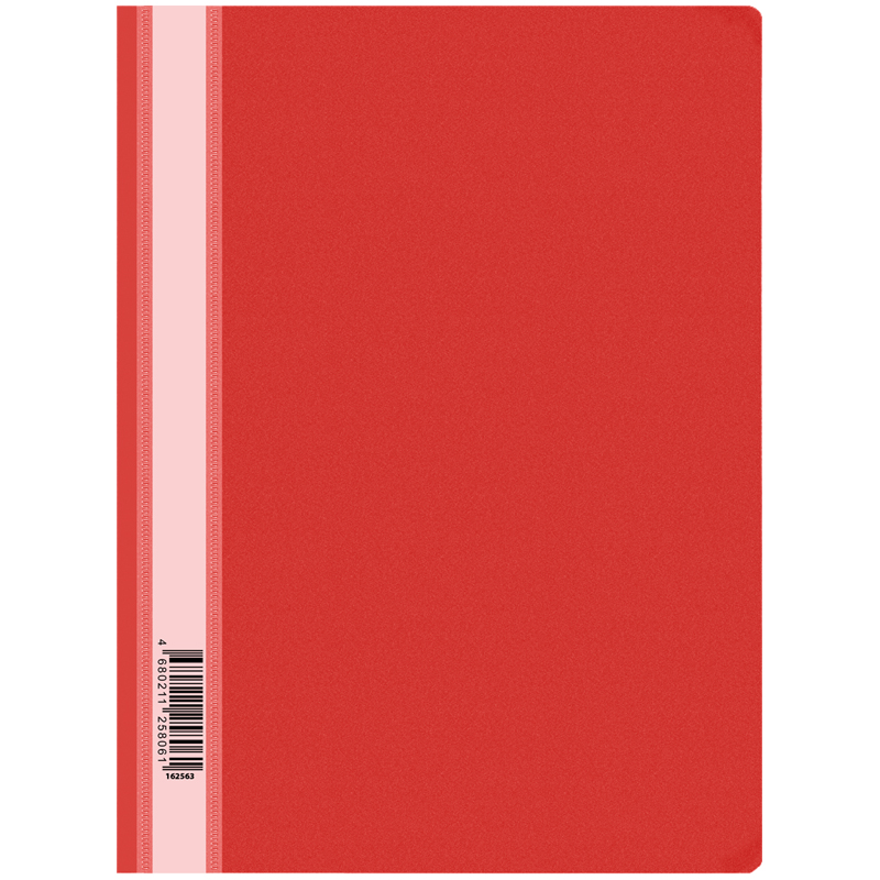 Папка-скоросшиватель пластик. OfficeSpace, А4, 160мкм, красная с прозр. верхом оптом